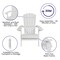 Flash Furniture White Folding Adirondack Chairs-Gray Cushions, 2PK 2-JJ-C14505-CSNGY-WH-GG - alternate 7